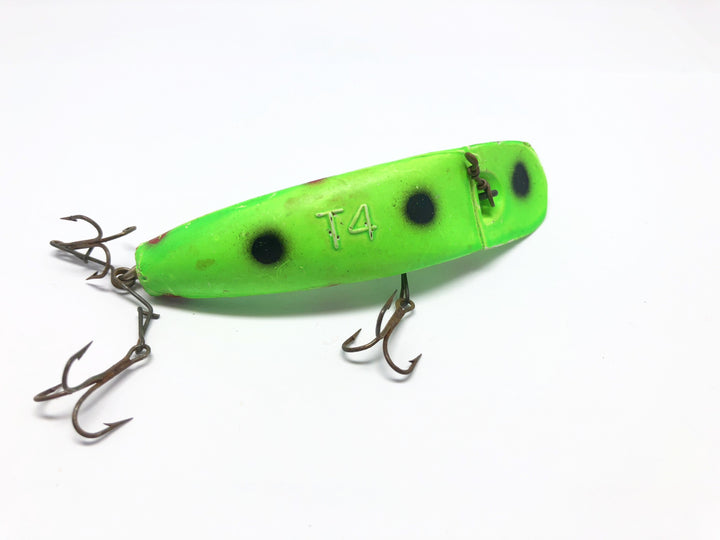 Helin Flatfish T4 Neon Green with Red and Black Dots Color