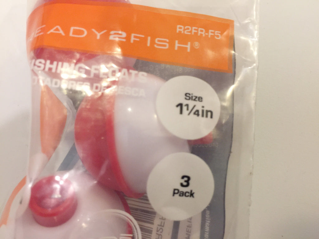 Bobbers 1 1/4" 3 Pack Ready2Fish Brand New in Bag My Bait Shop, LLC