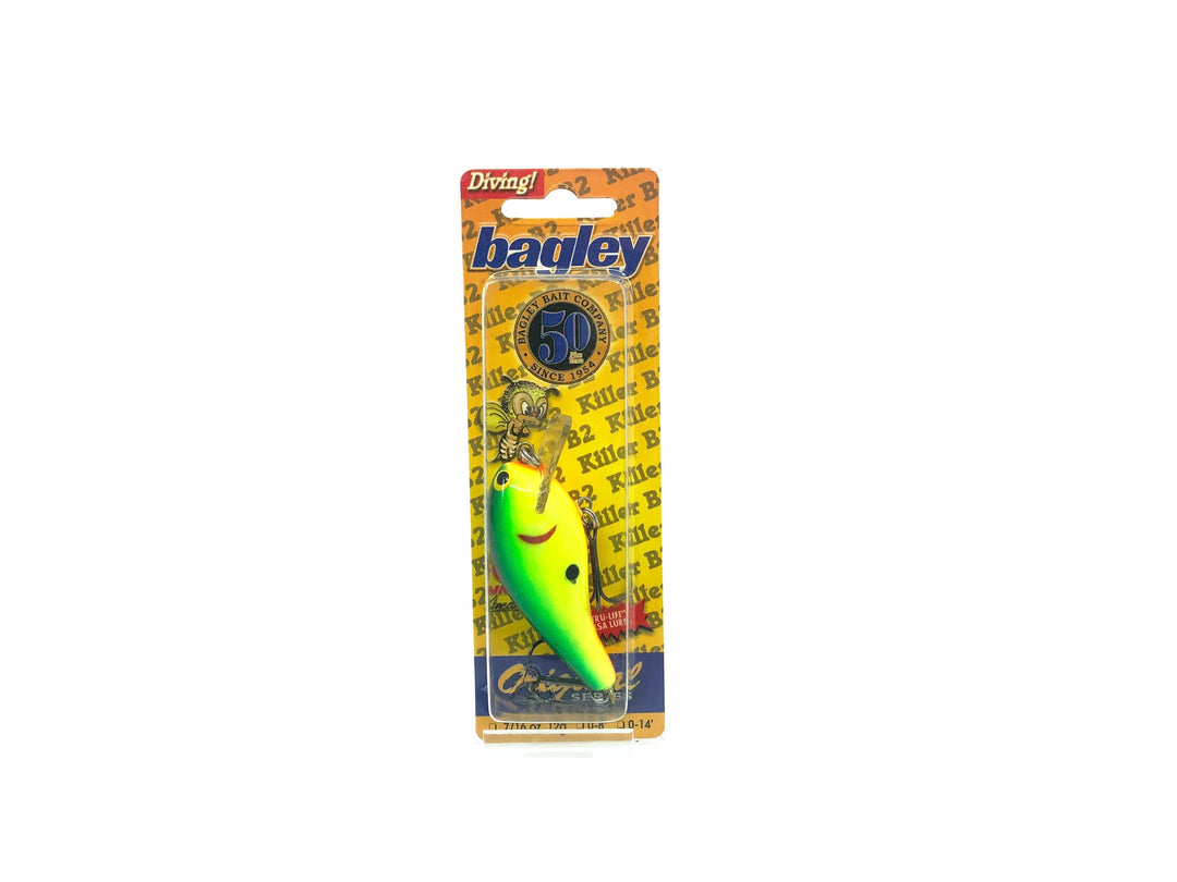 Bagley Kill'R B2 AG9 Apple Green on Chartreuse Color, New on Card