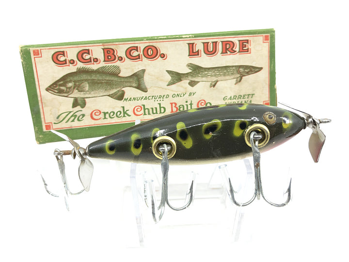 Creek Chub Injured Minnow 1519 Frog Color with Box and Catalog / Hang Tag