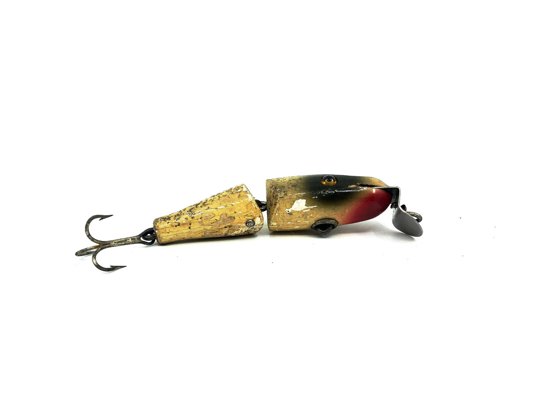 Creek Chub 2700 Baby Jointed Pikie Minnow in Silver Flash Color 2718 Wooden Lure Glass Eyes