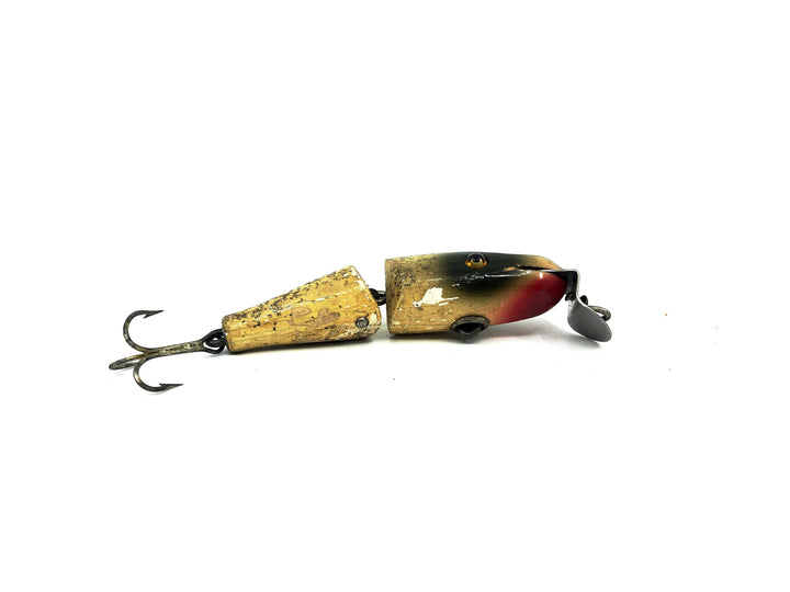 Creek Chub 2700 Baby Jointed Pikie Minnow in Silver Flash Color 2718 Wooden Lure Glass Eyes