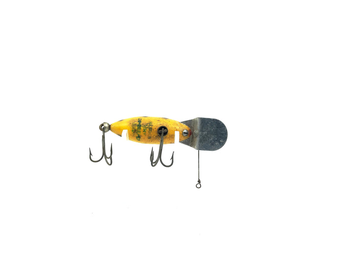 Heddon Tiny Go Deeper River Runt YBS Yellow Black Spots, Uncatalogued Color