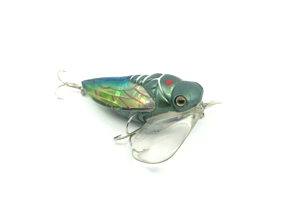 bass pro lazer eye lures xps Cicada Top Water Lure Green Color Model:HDT100H-A Effects of Softbait Ingestion or vertical jig baitcasting reels