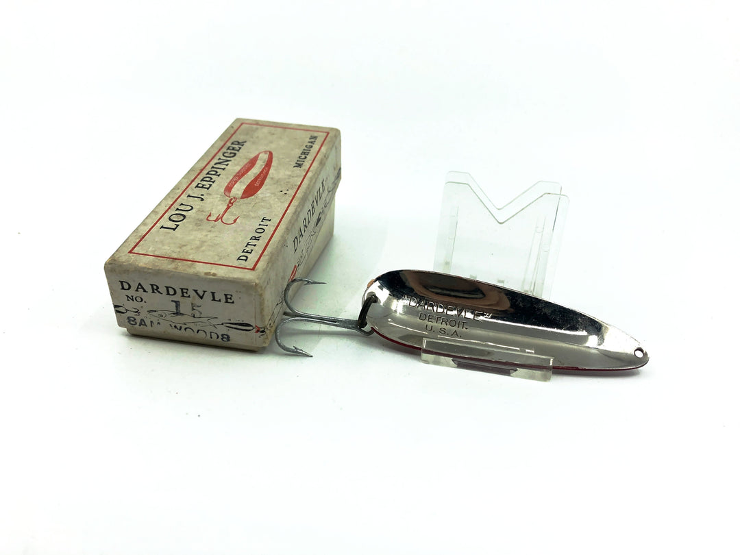 Early Eppinger Dardevle, White/Red Color with Box