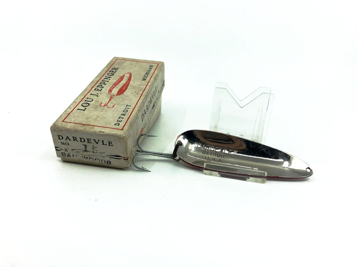 Early Eppinger Dardevle, White/Red Color with Box