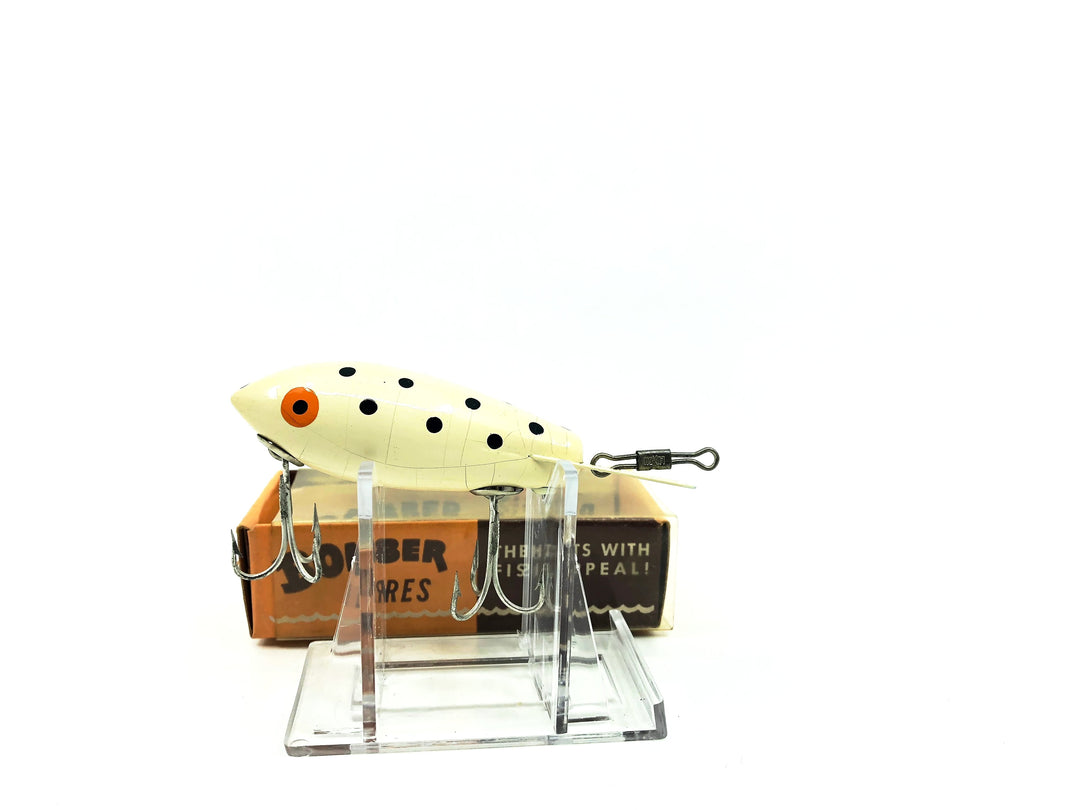 Bomber Wooden 400 Series Color #36 White/Black Dots Color with Box