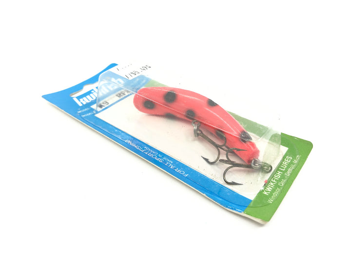 Kwikfish K9 RFB Red Fluorescent Black Spots Color New on Card Old Stock