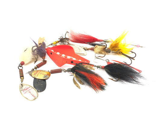 Pile of Metal Lures and Spinners