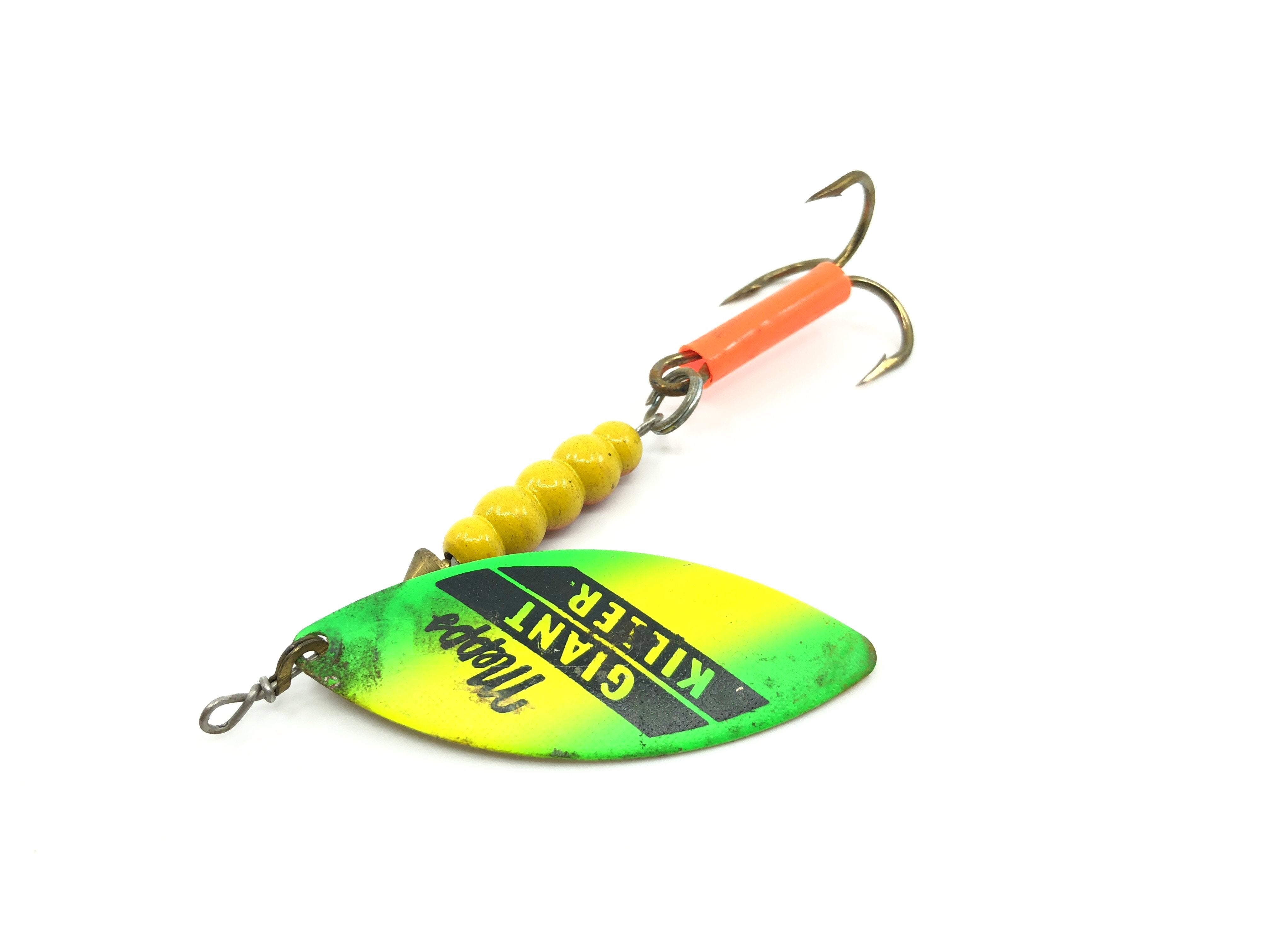 fish lure gaint killer Mepps Giant Killer Plain Yellow Green Blade – My Bait Shop, LLC