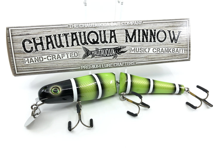 Jointed Chautauqua 8" Minnow Musky Lure Special Order Color "Green Cobra"