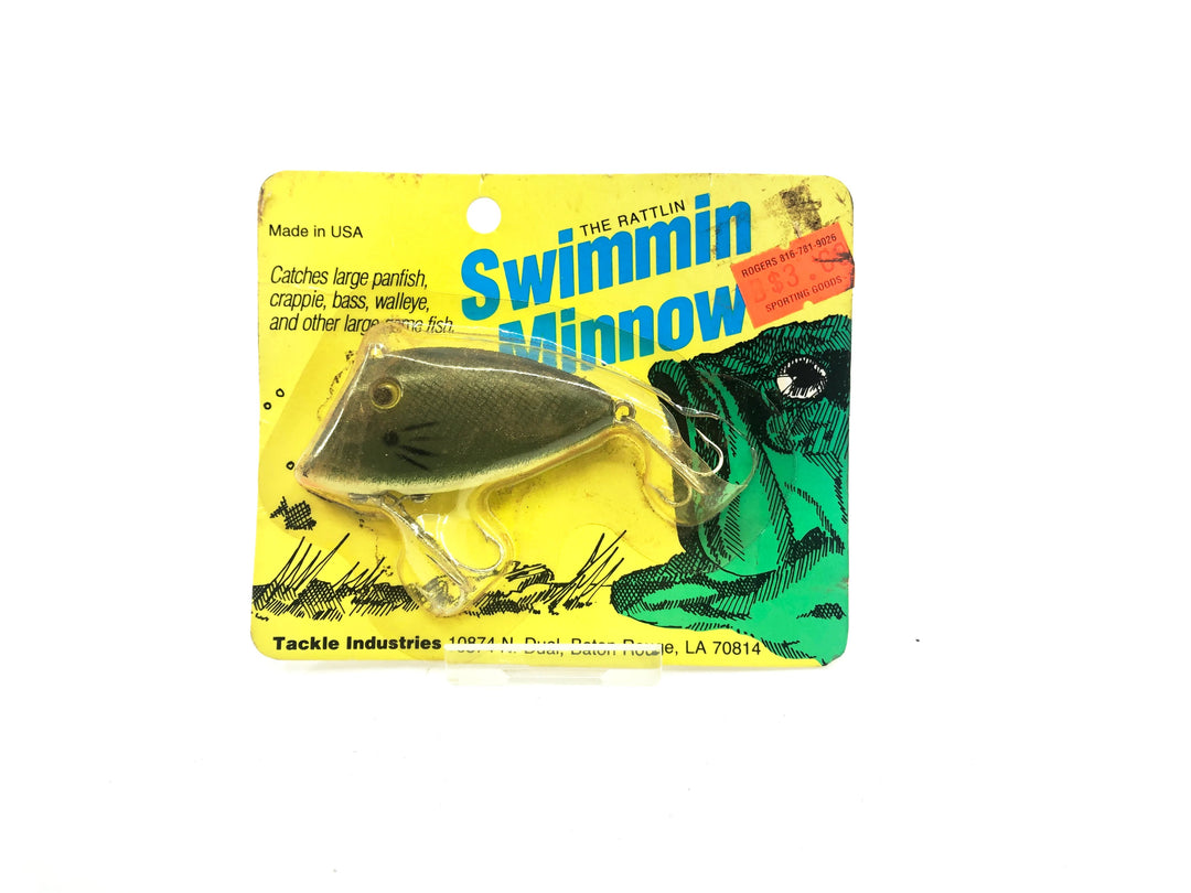Tackle Industries Swimmin Minnow Grey Scale Color on Card