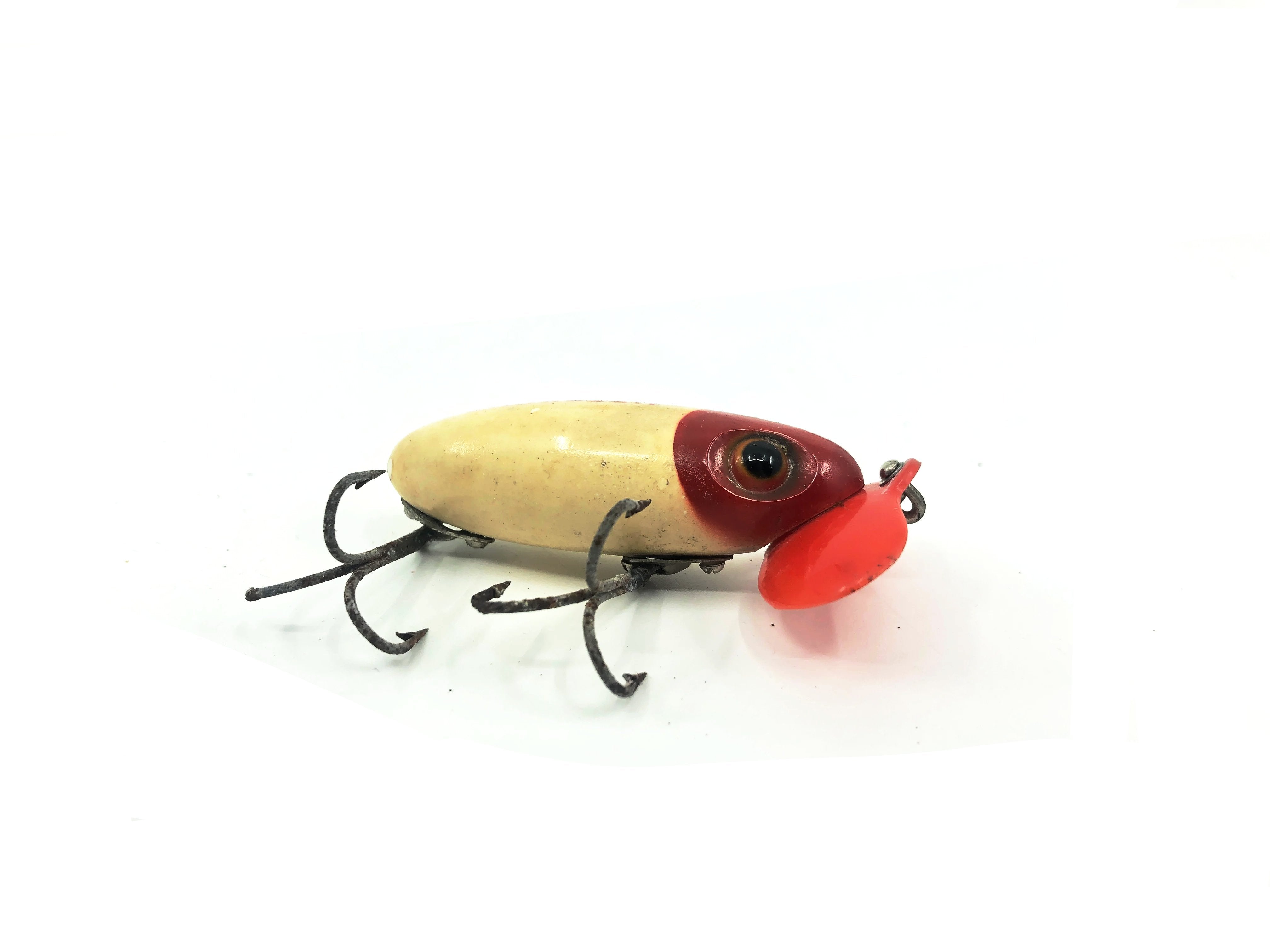 Arbogast Plastic White Lip Jitterbug 1940's WWII Era Red and White Col – My  Bait Shop, LLC