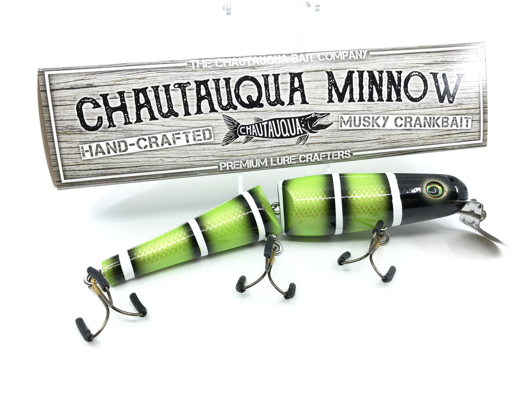 Jointed Chautauqua 8" Minnow Musky Lure Special Order Color "Green Cobra"
