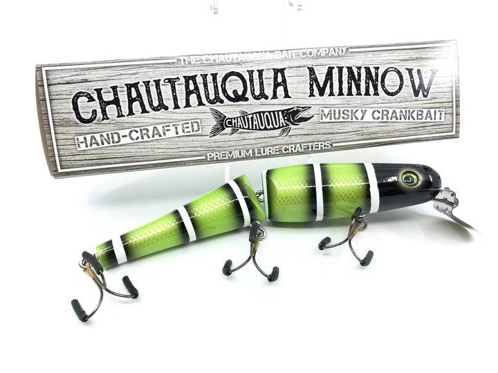 Jointed Chautauqua 8" Minnow Musky Lure Special Order Color "Green Cobra"