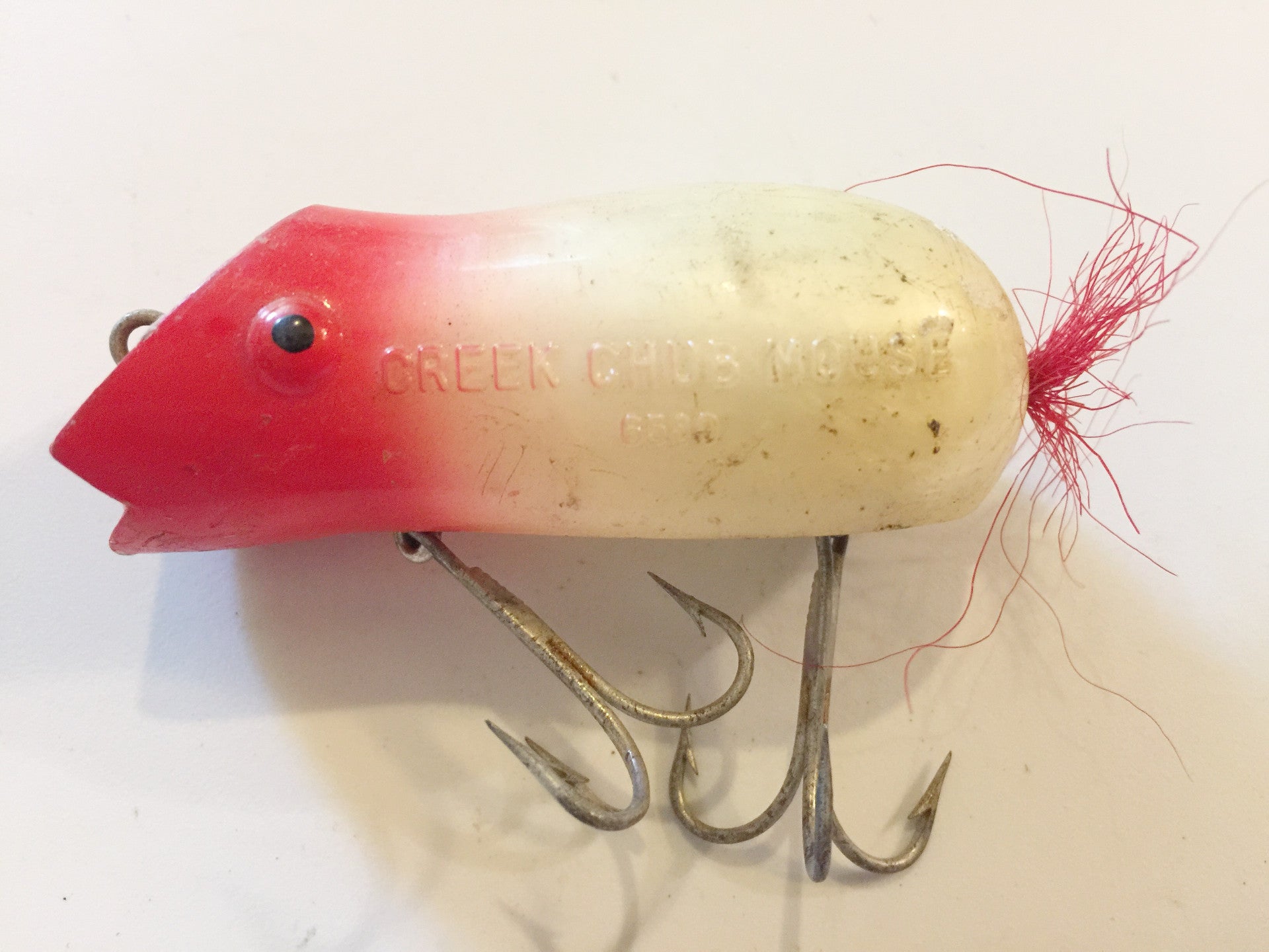creek chub mouse fishing lure Creek Chub 6580 Swimming Mouse Lure Red White Color – My Bait Shop, LLC