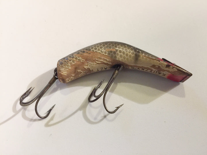 Kautzky's Lazy Ike Black Stripe Scale Wooden Lure