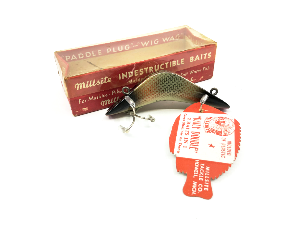 daily double fishing lure Millsite Daily Double Perch Scale Color 804 with Box and Hang Tag – My Bait Shop, LLC