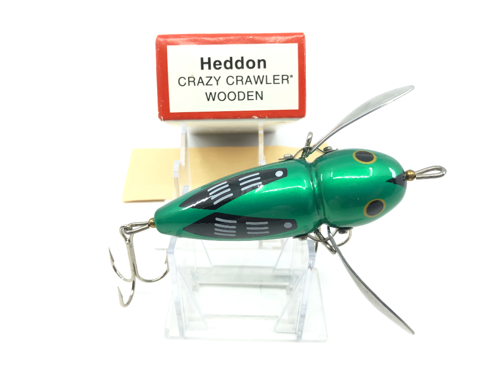 antique fishing lure heddon crazy crawler Heddon Musky Crazy Crawler 2150 Glow Worm Color New with Box – My Bait Shop, LLC