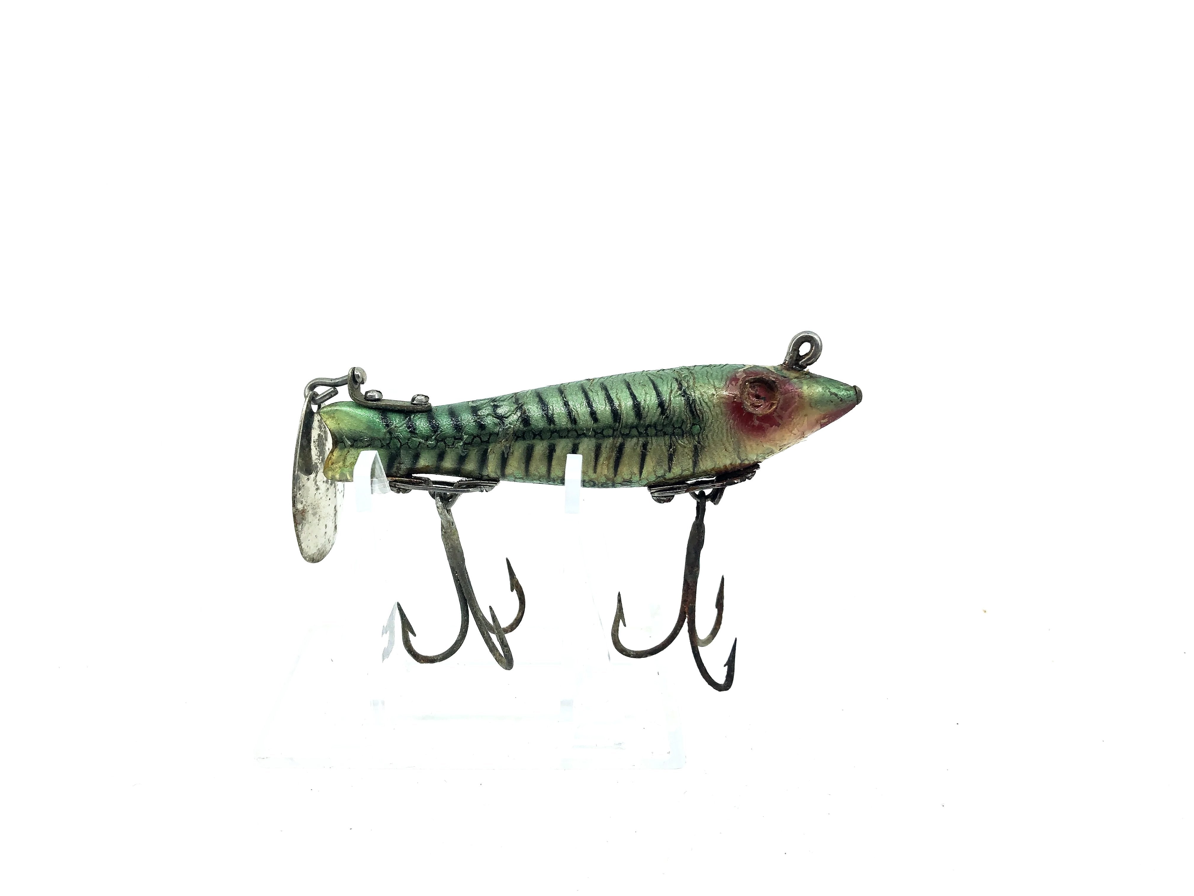 antique fishing lure dowagiac spook Heddon Dowagiac Spook 9100 XRG Green Shore Minnow Color