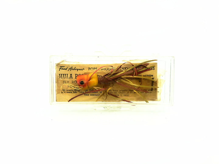 Arbogast Fly Rod Hula Popper Yellow Red Color New in Box