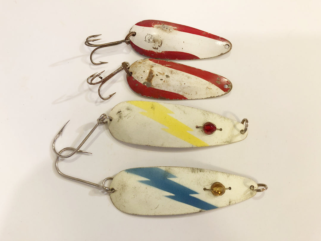Red Eye Evil Eye Spoons and Daredevles Lot of Four