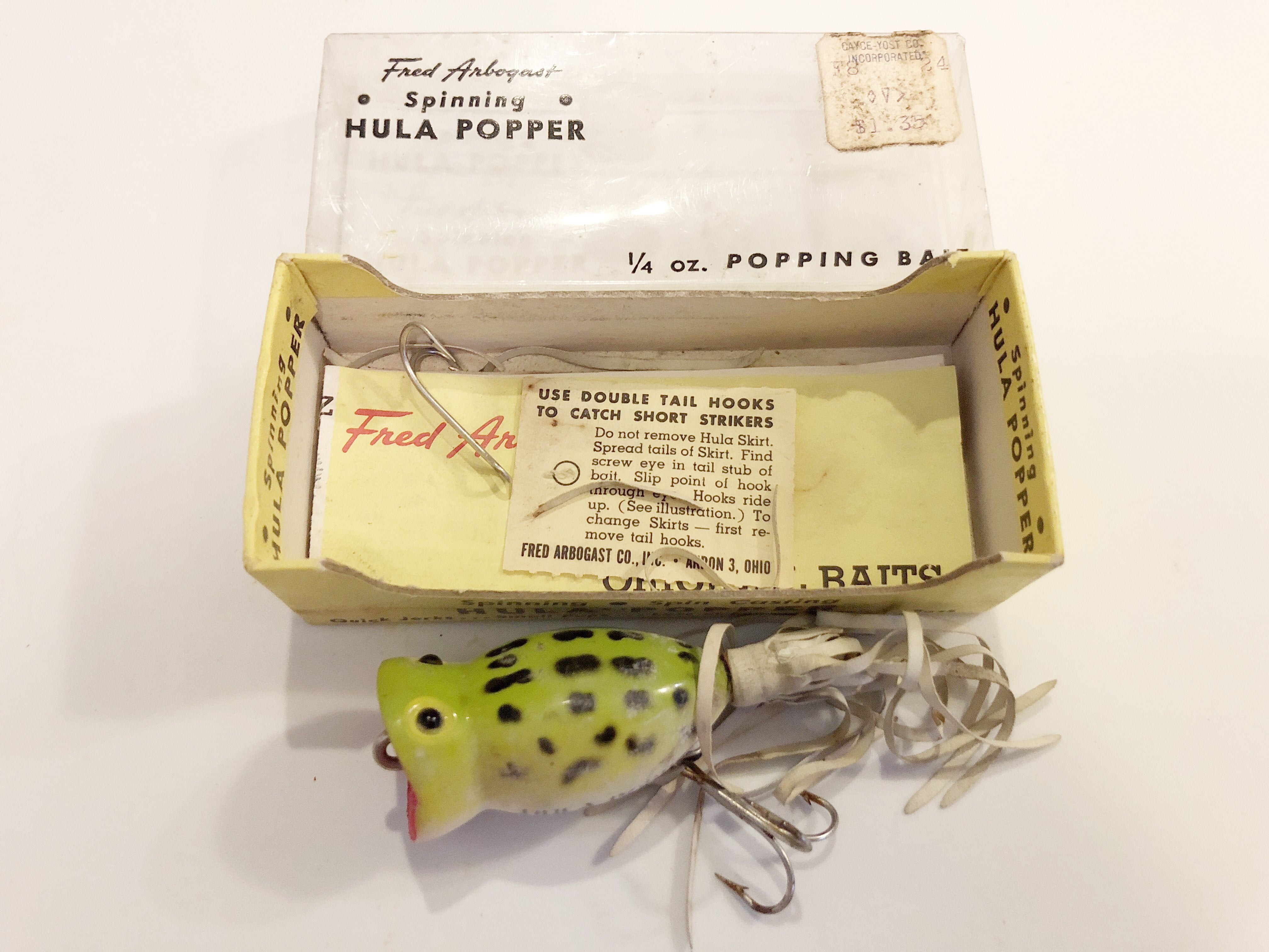 arbogast lure company hula popper fishing lure Arbogast Hula Popper 771 Spinning in Box – My Bait Shop, LLC