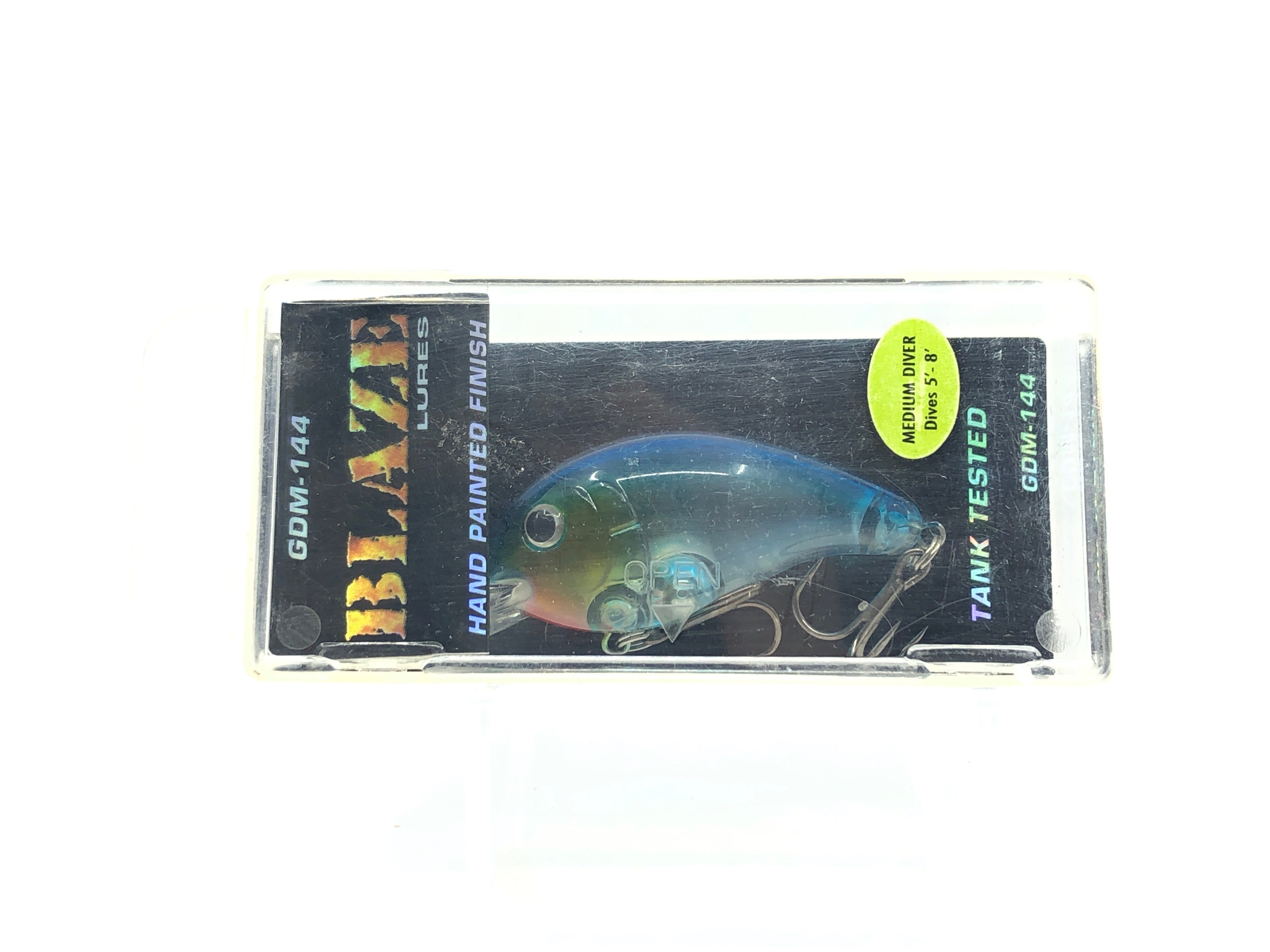 blaze fishing lure Blaze Medium Diver Transparent Blue Back Hand Painted – My Bait Shop, LLC