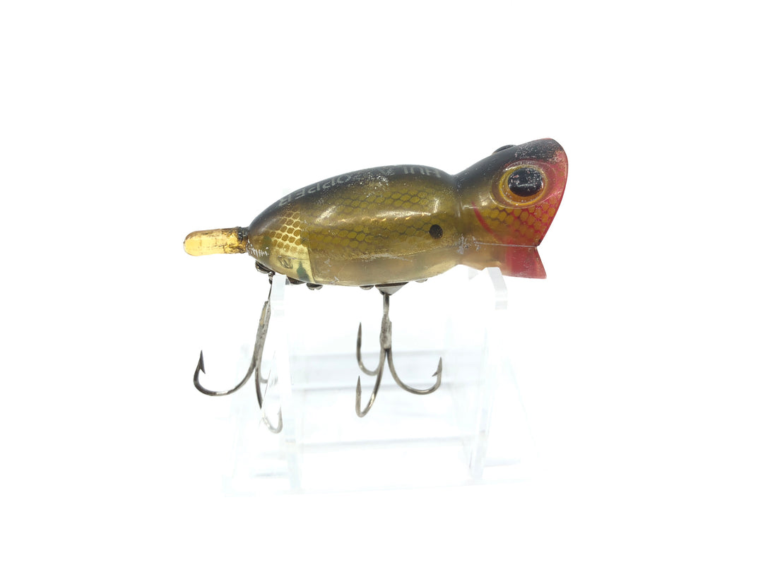 Arbogast Hula Popper Shad Pre-1960 Reflector Finish Clear Belly Color
