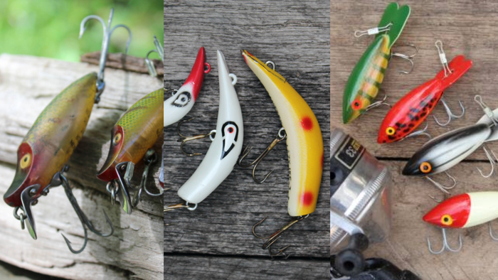 Three Classic Bass Fishing Lures