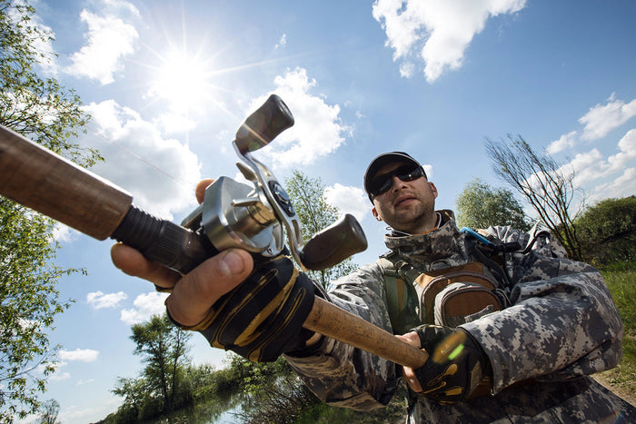 Man Fishing the Texas Rig for Bass