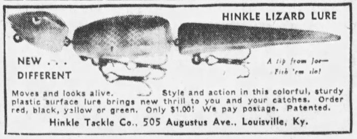 1954 Hinkle Lizard Ad
