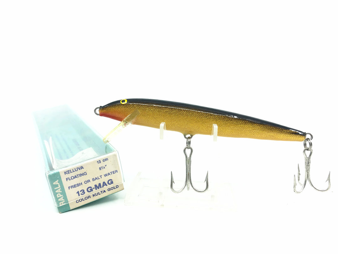 Rapala Silver Magnum Floating-13 G-Mag, Gold Color with Box