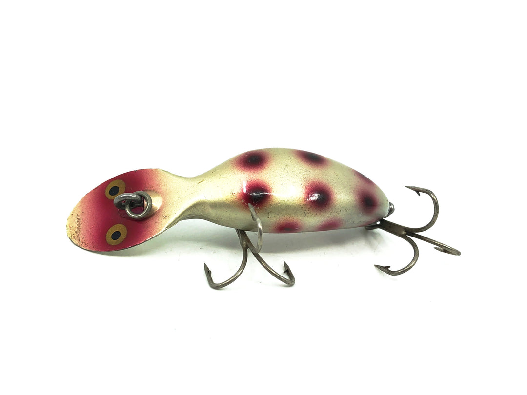 Heddon Tadpolly, SRB Silver Body/Red & Black Spots Color