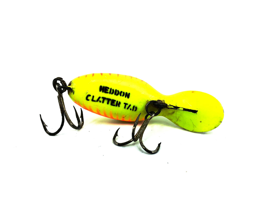 Heddon Tiny Clatter Tad, YFO Yellow Fluorescent Red Ribs/Black Back Color