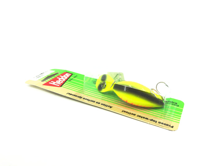 Heddon Tadpolly 9000, YFO Yellow Fluorescent Ribs Color on Card