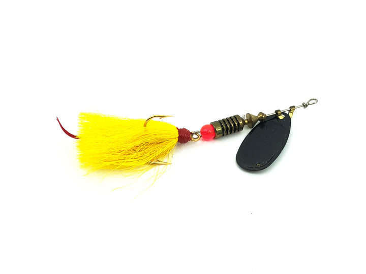Mepps Black Fury #3, Yellow Treble/Black/Yellow Spots Color