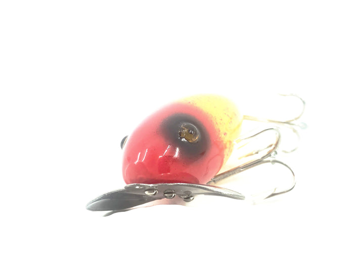 Musky Dan (XXX Lures) Jitter Bug, Yellow/Red Head & Speckles Color