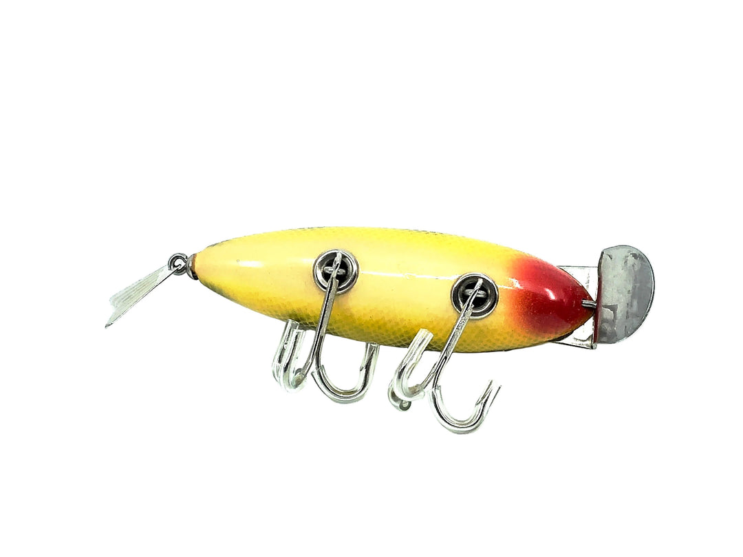 Musky Dan (XXX Lures) Deluxe Wagtail Chub, Red/Yellow/Black Crackle Back