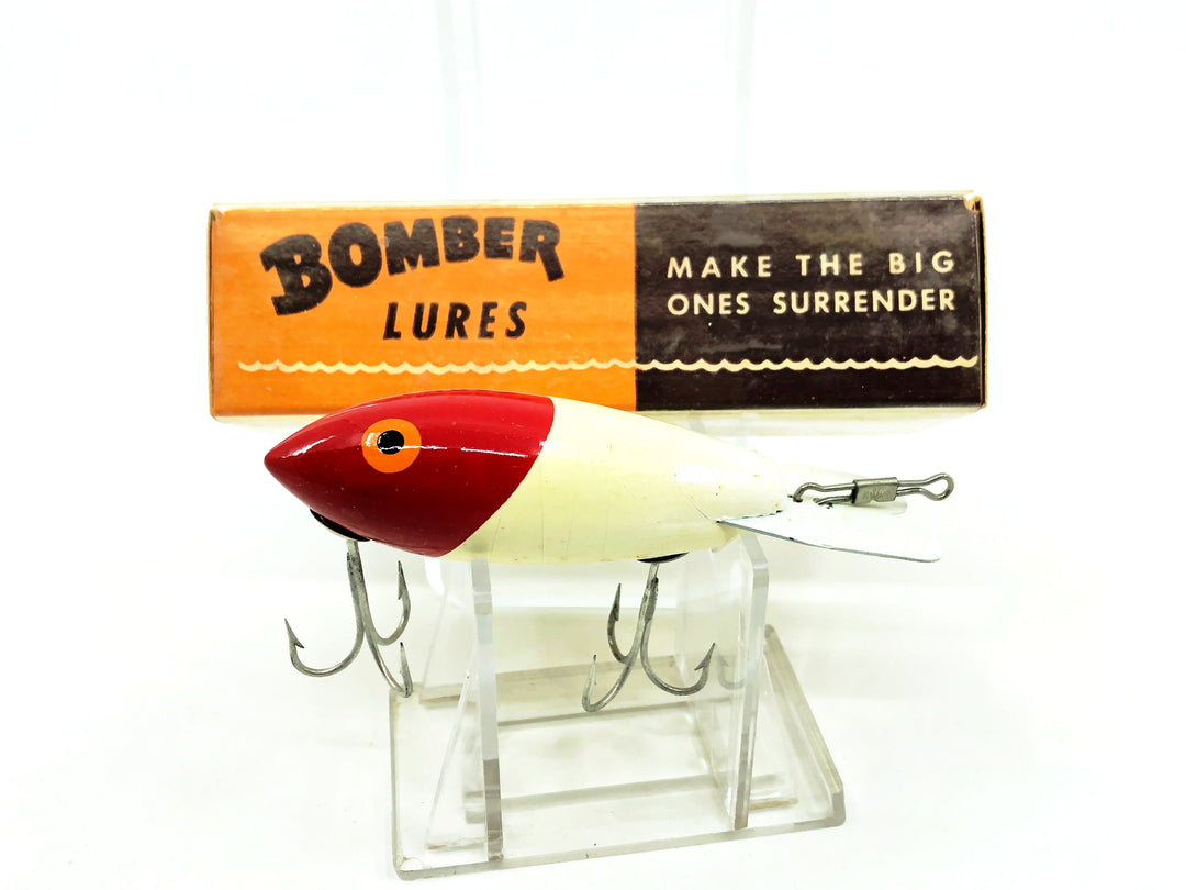 Bomber Wooden 500 Series, #04 Red Head/White Color with Box