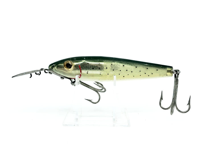L & S Mirrolure #6 Billfish, Green/Silver Scale/Black Dots Color