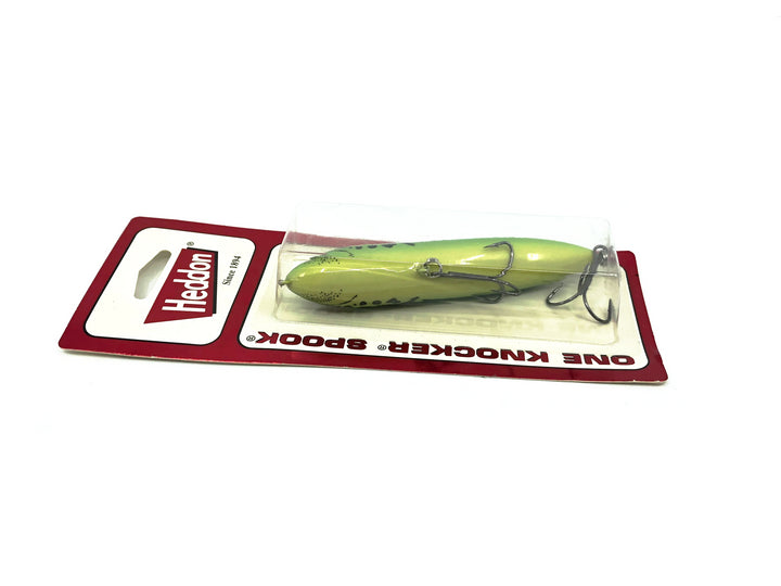 Heddon One Knocker Spook, GBF Bull Frog/G-Fin Color on Card