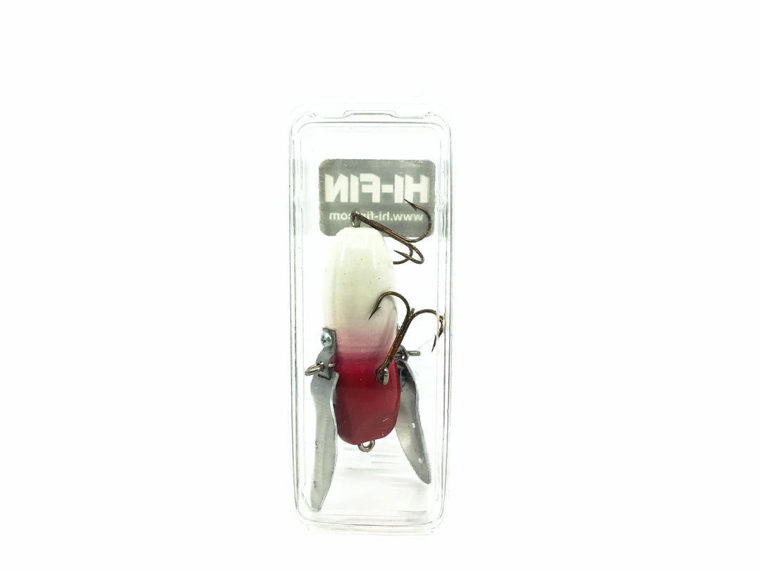 Hi-Fin Bass Creeper Lure, Red Head/White Body Color in Box