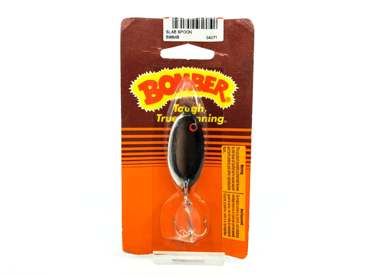 Bomber Slab Spoon B88MB, Metachome Metallic/Black Back Color New on Card