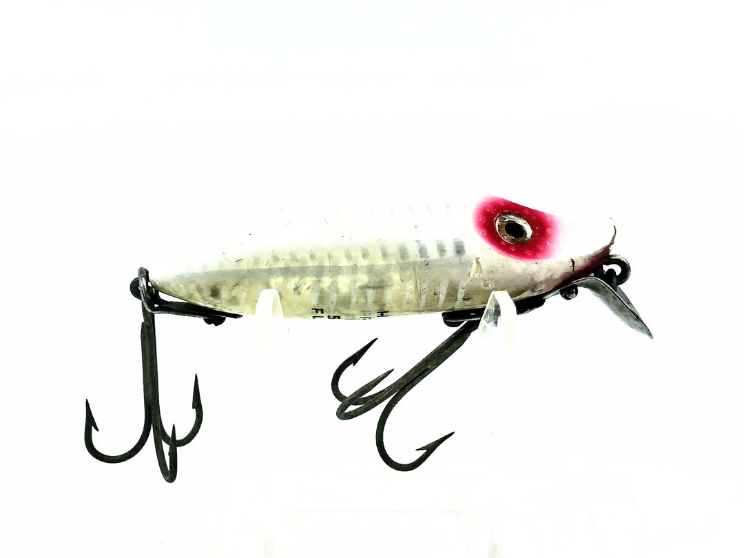 Heddon River Runt Spook Floater 9400, XRW White Shore Minnow Color - Two Piece hardware