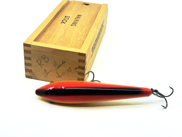 Little Sac Bait Company Walking Stick Rainbow Color Signed & Dated Wooden Box - 1999