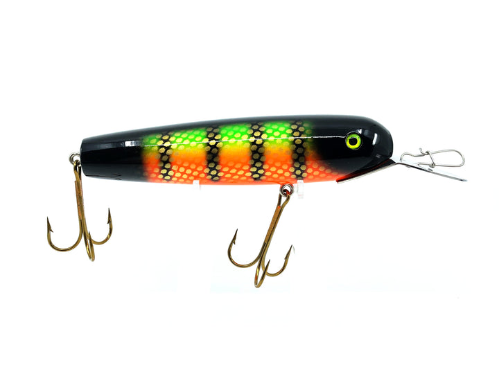 Leo-Lure, Leo Straight Musky Dawg, Custom Color, Flo. Okoboji Perch