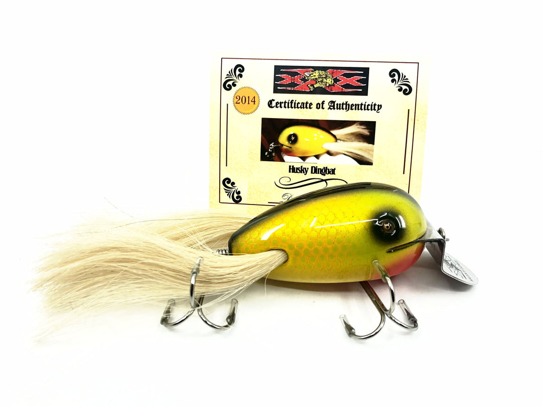Musky Dan (XXX Lures) Husky Dingbat, Gold Scale/Black Back w/COA