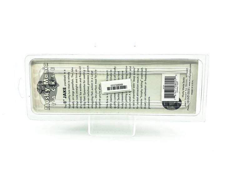 Jake 8" Musky Bait, Orange Tiger Color New on Card