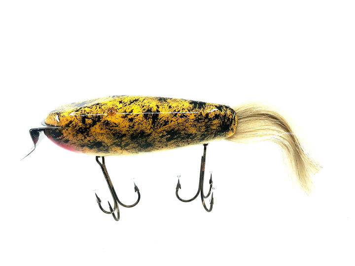 Musky Dan (XXX Lures) Giant Dinger, Speckled Yellow Frog w/Box & COA